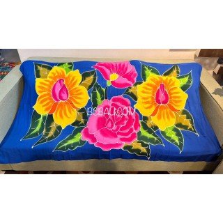 Special Offer Rayon Sarong Hand Painted Flower Design High Quality